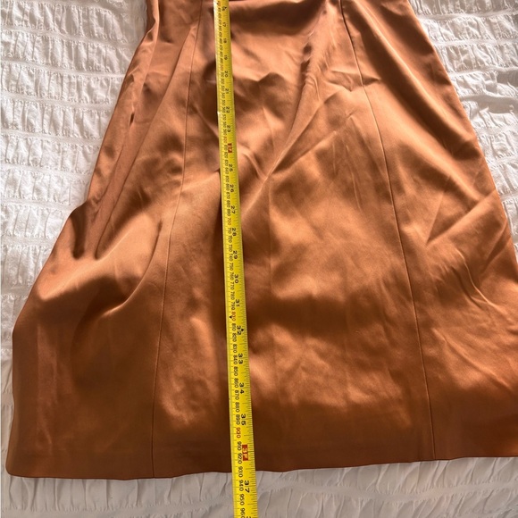 Kay Unger Bronze Ruched Midi Dress - Picture 6 of 9